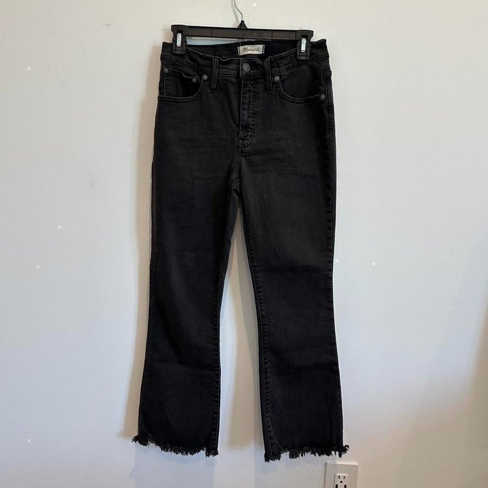 Madewell cali demi boot dark gray/washed black jeans! (W28)